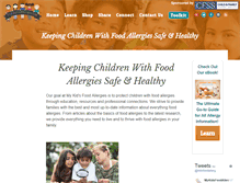 Tablet Screenshot of mykidsfoodallergies.com